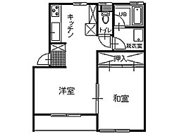ハイツK 2Kの間取図画像