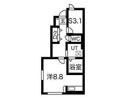 ヴィラージュ海老島Aの間取図画像