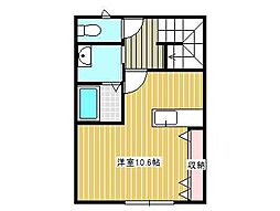コンフォール日高D ワンルームの間取図画像