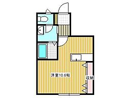 コンフォール日高D ワンルームの間取図画像