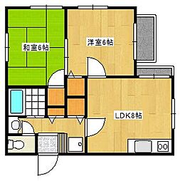 ファミールみゆき 2LDKの間取図画像