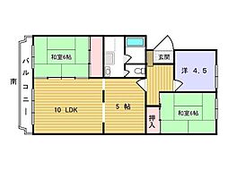 ウインディ井口 3LDKの間取図画像