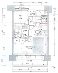 ザ・プレイス広島 1LDKの間取図画像