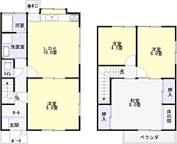 コンフォール B 2階4DKの間取り