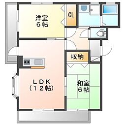 ヴィラ・グランセ 2LDKの間取図画像