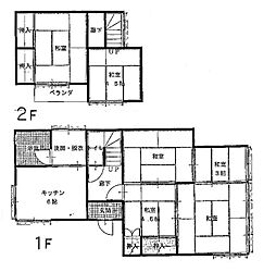 神辺町道上売住宅 5SDKの間取り