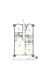 エバーグリーン日吉台 3LDKの間取図画像