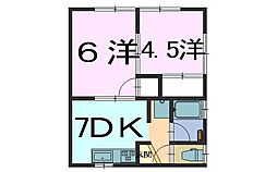 間取図画像 2DK