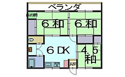 アキ建設ビル 3DKの間取図画像