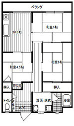 コーポ山根 3DKの間取図画像