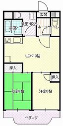 メゾン・ラーバン 2LDKの間取図画像