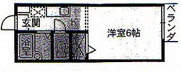 プレジール池岡 1Kの間取図画像