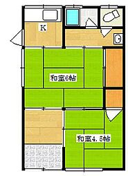 和田アパート 2Kの間取図画像