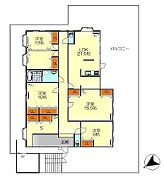 ライブコーポブンカ 4SLDKの間取図画像