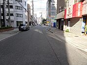 見通しの良い前面道路。