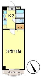 IDビル 1Kの間取図画像
