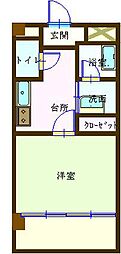 KSM三篠ビル 1Kの間取図画像