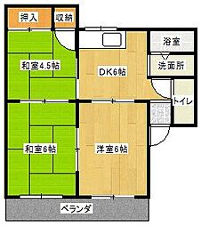 セジュール勢良 3DKの間取図画像