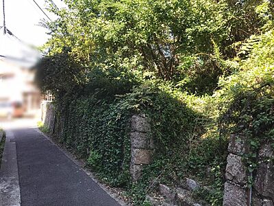 外観:現地写真(道路面と約1.7mの高低差あり 外観:現地写真(道路面と約1.7mの高低差あり