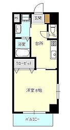 FLEURIR松浦2 1Kの間取図画像