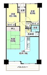 サーパス木之庄 3LDKの間取図画像
