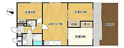 エンゼルハイム五日市中央 3LDKの間取図画像