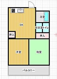 ハイランドサトウ 2DKの間取図画像