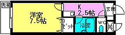 マニクールヌマタ 1Kの間取図画像