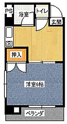 第二島屋ビル 1DKの間取図画像