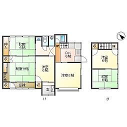 JR芸備線 井原市駅 徒歩5分の賃貸一戸建て 6DKの間取り