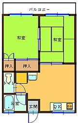 マツダコーポ 2DKの間取図画像