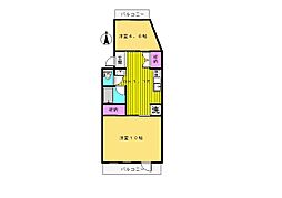 福山ロイヤルハイツ 2DKの間取図画像