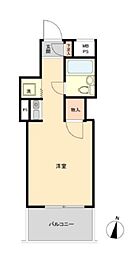 グランデール横川 1Kの間取図画像