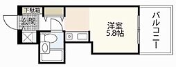 朝日プラザアムネット天満町 ワンルームの間取図画像