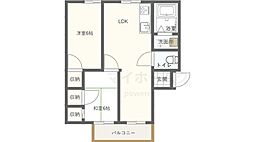 ハイツジュネス 2LDKの間取図画像