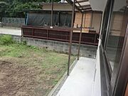 台所勝手口から物干し
