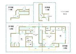 リバーサイド中野東B 2階1DKの間取り