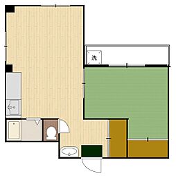 大黒ビル 1LDKの間取図画像
