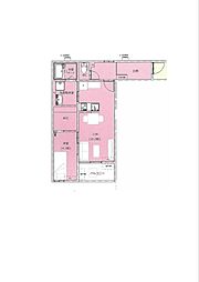 三原市宮浦3丁目アパート 1LDKの間取図画像