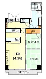 センチュリー2マンション 2LDKの間取図画像