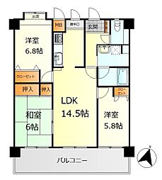 間取図画像 3SLDK