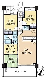 アーバンビュー渚ガーデンタワーヴィレッジ8番館 3SLDKの間取図画像