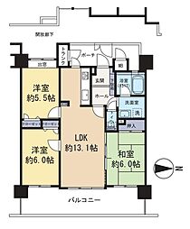 フローレンス井口台 3LDKの間取図画像