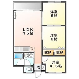 エスペランサ 3LDKの間取図画像