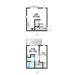 CosmoGalaxy真嘉比 2LDKの間取図画像