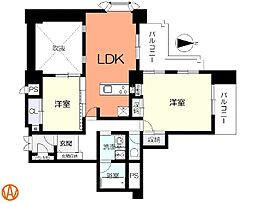 グランシャトレ松尾 2LDKの間取図画像
