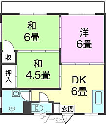 サンマリーナ西崎 3DKの間取図画像