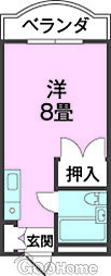 COCOフォーレ西崎 ワンルームの間取図画像