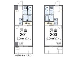 レオネクストまさと 1Kの間取図画像