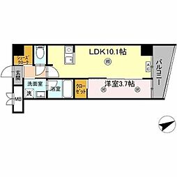 ロイジェント安謝新都心 701 1LDKの間取図画像